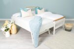 Binzie White & Oak Solid Wood Guest Bed – 3ft Single