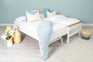 Binzie White & Oak Solid Wood Guest Bed – 3ft Single